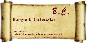 Burgert Celeszta névjegykártya